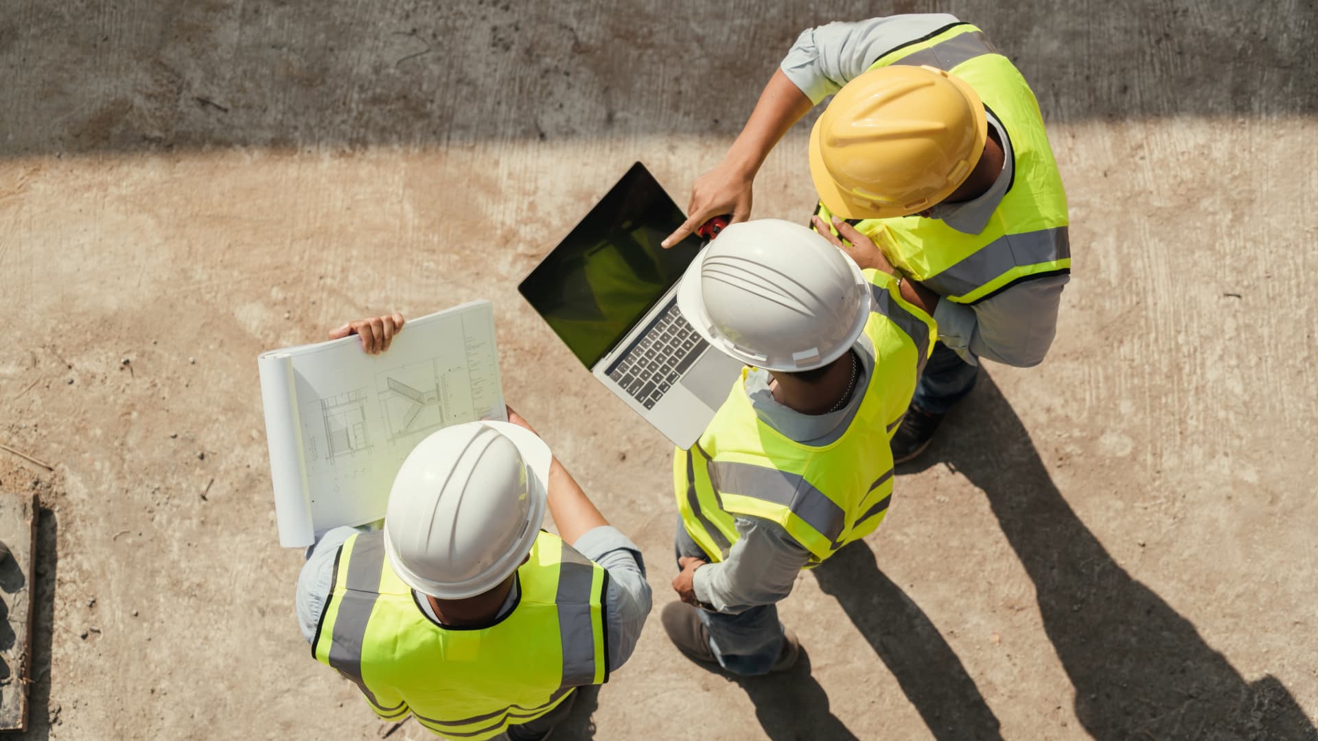 Project manager coordinating home construction in Barrhead Alberta