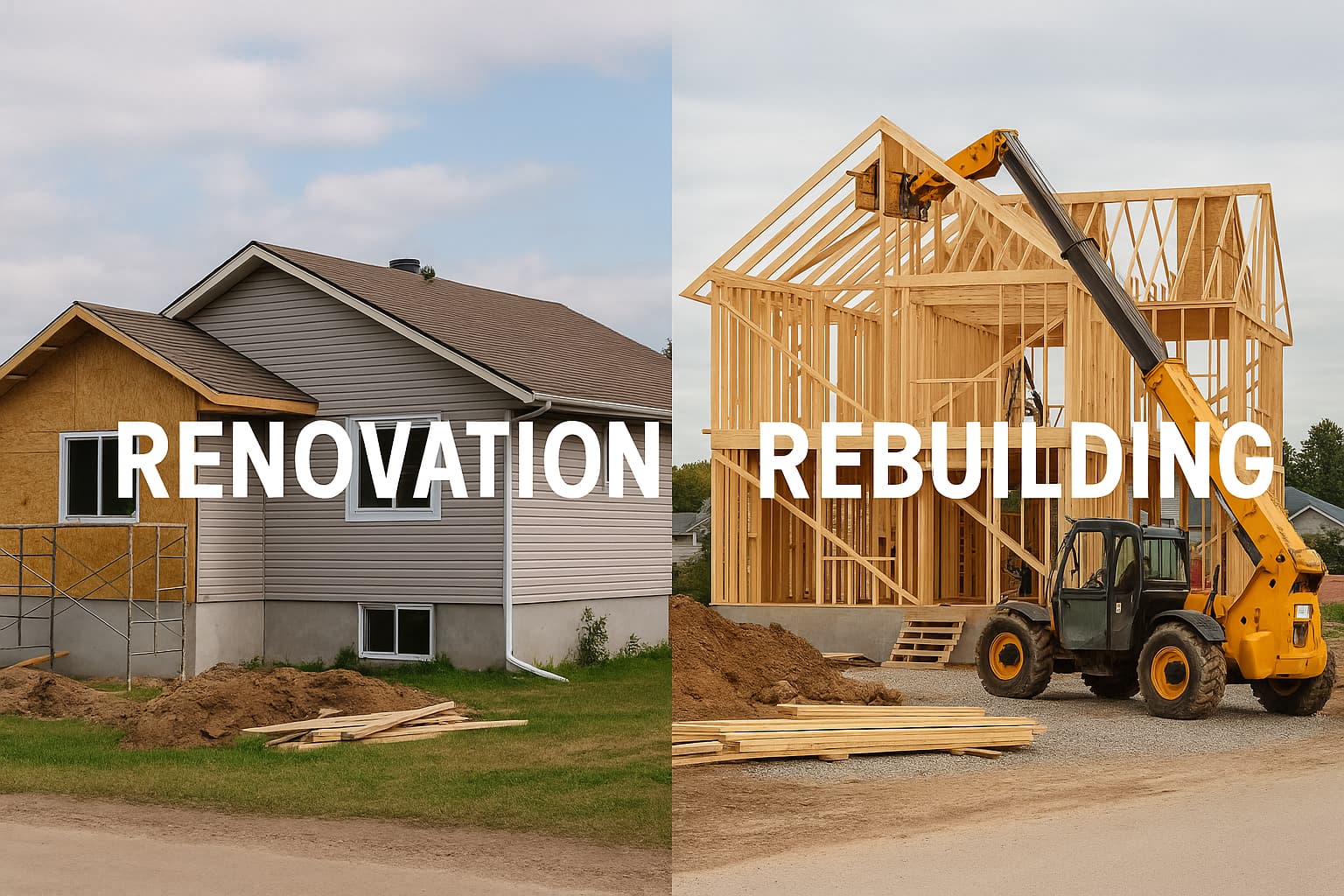 Comparing home renovation and rebuilding projects in Barrhead Alberta